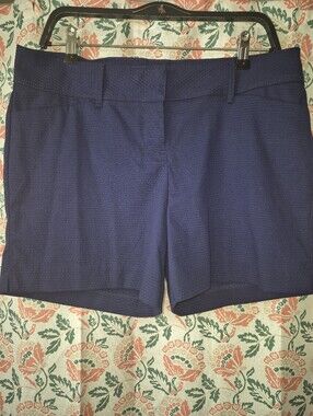 The Limited Women's Tailored Shorts in a indigo deep blue textured fabric.
